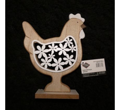 Veľkonočná dekorácia Sliepočka - drevená