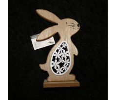 Veľkonočná dekorácia Zajačik - drevená
