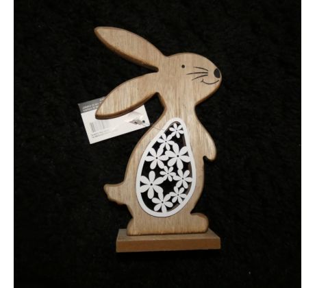 Veľkonočná dekorácia Zajačik - drevená
