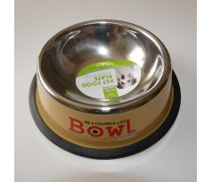 Miska pre psi kovová - béžová