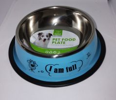 Miska pre psi kovová 12cm - modrá