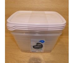 Set dóz, plastových - 2,2l ružové