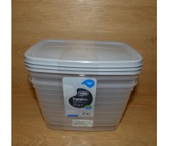 Set dóz, plastových - 2,2l sivé