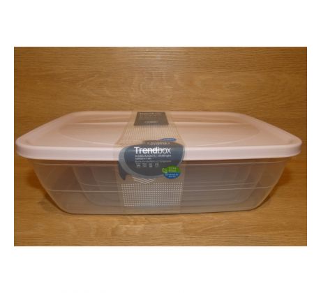 Set dóz, plastových - 0,3+0,6+1,2+2+3l ružové