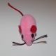 Hračka pre mačky - myš textilná 4cm, ružová