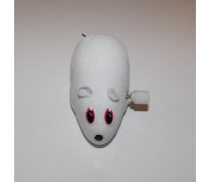 Hračka pre mačky - myš mechanická 5cm, biela