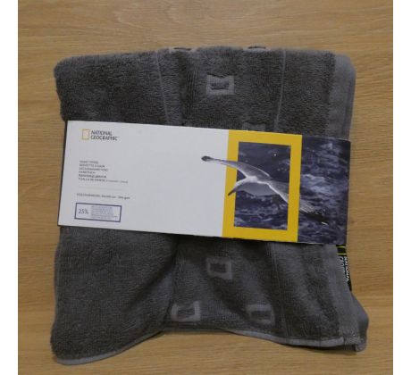 Ručník National Geographic, sivý - 100x50cm