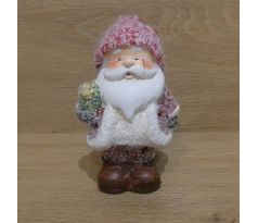 LED vianočná dekorácia, keramická - mikuláš