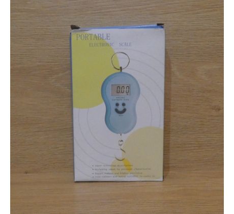 Elektronická prenosná váha na váženie rýb, svetlo-modrá - max. 50kg