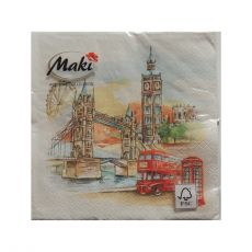 Servítky London vhodné na decoupage cena za 1 ks