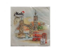 Servítky London vhodné na decoupage cena za 1 ks