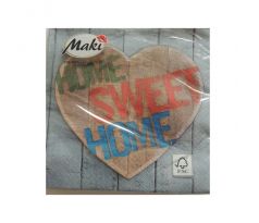 Servítky Home sweet home vhodné na decoupage cena za 1 ks