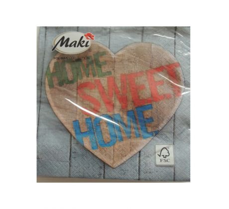 Servítky Home sweet home vhodné na decoupage cena za 1 ks