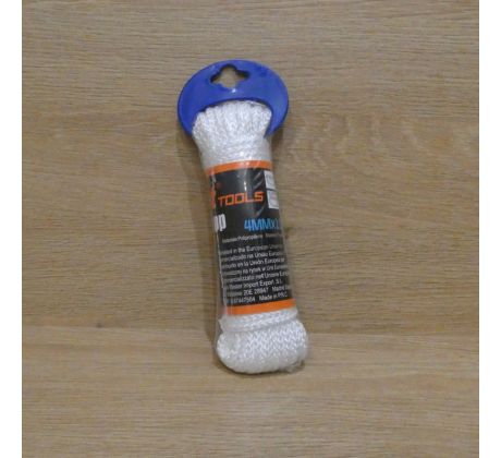 Šnúra na bielizeň, biela - 4mm x 10m