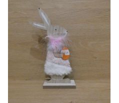 Dekorácia, veľkonočná Zajačica, drevená - 9x4,5x25cm