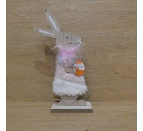 Dekorácia, veľkonočná Zajačica, drevená - 9x4,5x25cm