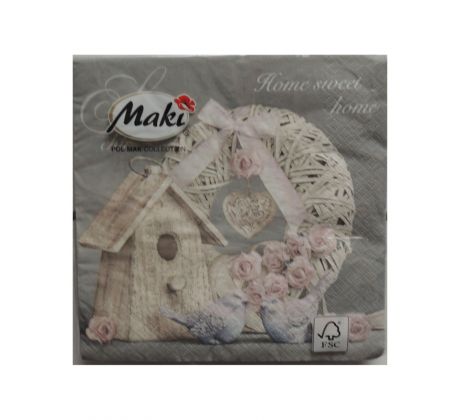 Servítky Home sweet home 1 vhodné na decoupage  cena za 1 ks