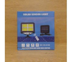 Solárne nástenné LED svietidlo so senzorom - BK-128-6COB