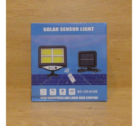Solárne nástenné LED svietidlo so senzorom - BK-128-6COB