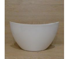 Kvetináč, plastový, krémový - 24x11,5x12cm