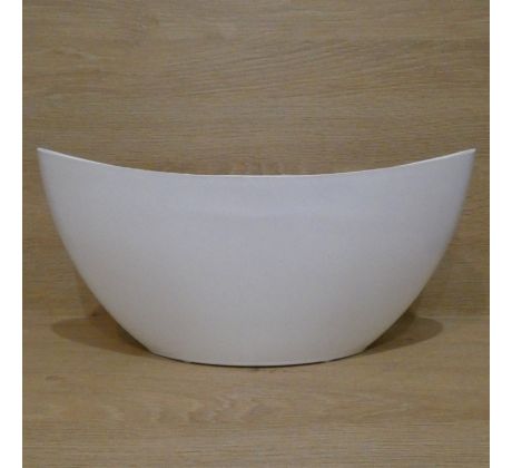 Kvetináč, plastový, biely - 30x14x12cm