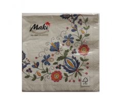 Servítky s tradičným ľudovým motívom vhodné na decoupage cena za 1 ks