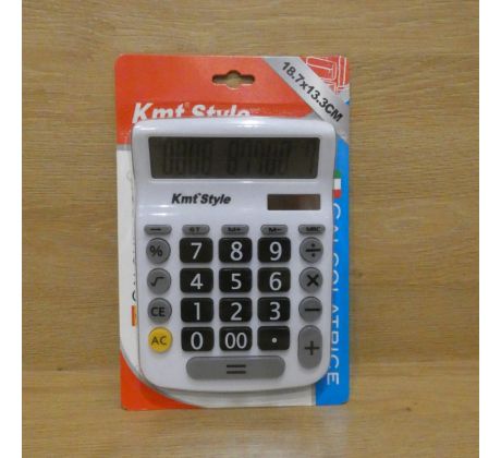 Digitálna kalkulačka, biela - 18,7x13,3cm