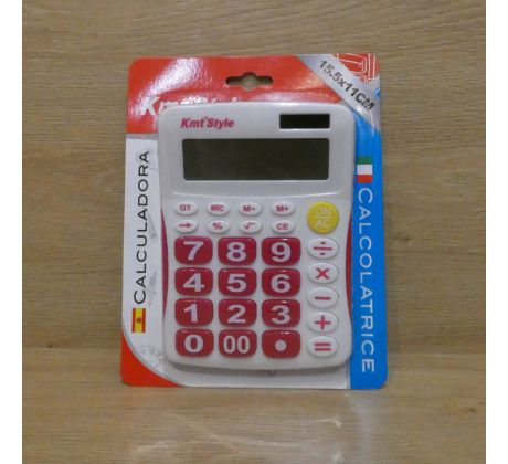 Digitálna kalkulačka do školy, biela - 15,5x11cm