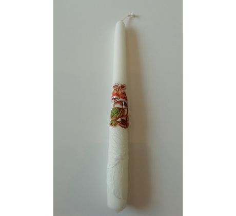 Dlhá vianočná svieca biela