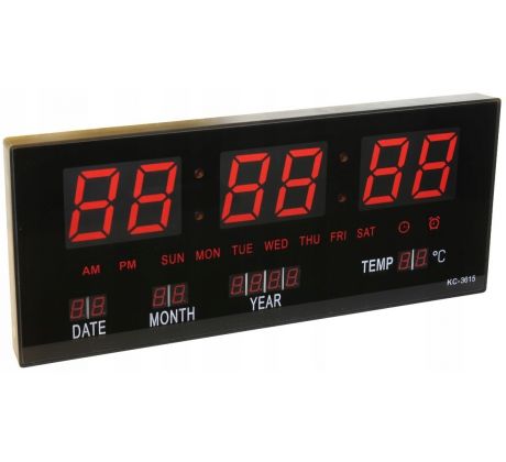 Digitalne hodiny, nástenné - 36x15cm