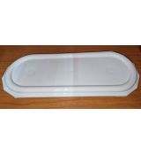 Náhrobná podložka plastová pod kahance biela 38x15cm