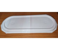 Náhrobná podložka plastová pod kahance biela 38x15cm