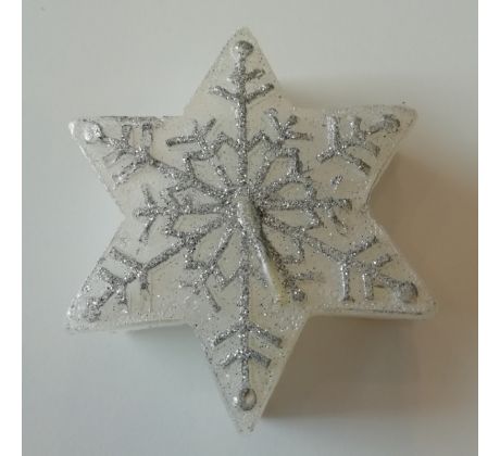 Sviečka vianočná hviezda biela