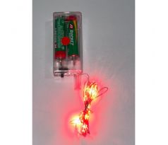 Vianočné svetielka, 2m, 20 LED - červené