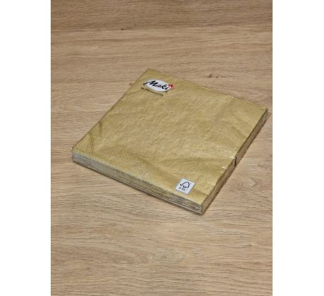 Papierové servítky – Zlaté 20ks 40 x 40 cm