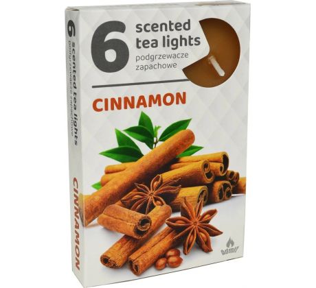 Admit Vonné čajové sviečky Cinnamon - 6ks