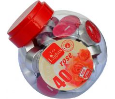 ADMIT vonné čajové sviečky Rose - 40ks