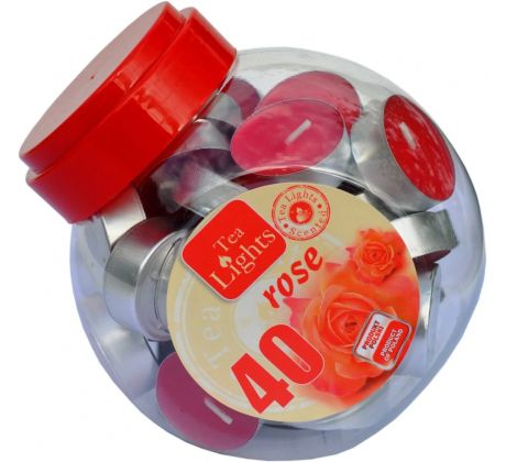 ADMIT vonné čajové sviečky Rose - 40ks