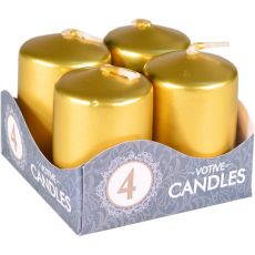 Adventné sviečky 4ks - Metalický zlaté