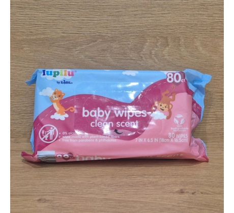 Vlhčené utierky Lupilu Clean Scent - 80ks