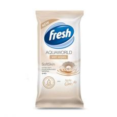 Vlhčené utierky Fresh AQUAQWORLD, žlté - 15ks