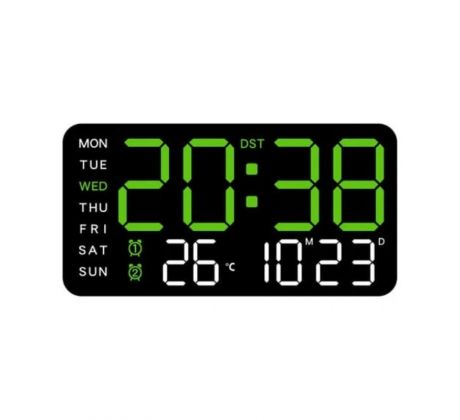 Digitálne hodiny, nástenné LED - 21,5x11cm