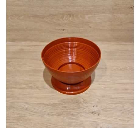 Náhrobný kvetináč, plastový, hnedý - 13x19cm