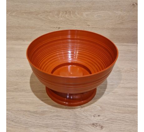 Náhrobný kvetináč, plastový, hnedý - 13,05x22,5cm