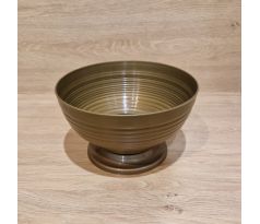 Náhrobný kvetináč, plastový, zlatý - 13,05x22,5cm