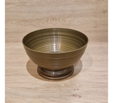 Náhrobný kvetináč, plastový, zlatý - 13,05x22,5cm