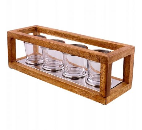 Drevený stojan na adventne sviece