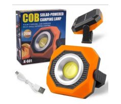 Kempingové solárne dobíjacie svietidlo, LED - oranžové 20W
